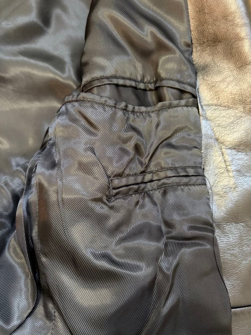 【COMME CA DU MODE】コムサデモード　レザーテーラード黒