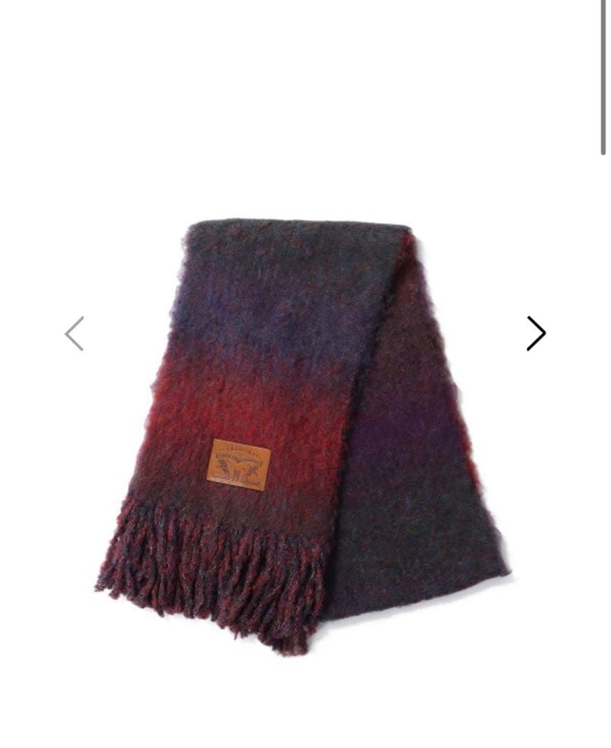 [新品]kamiya Gradient Knit Scarf - RED