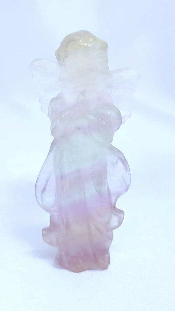 キャンディ フローライト　天使　（小）②　エンジェル　置物　カービング