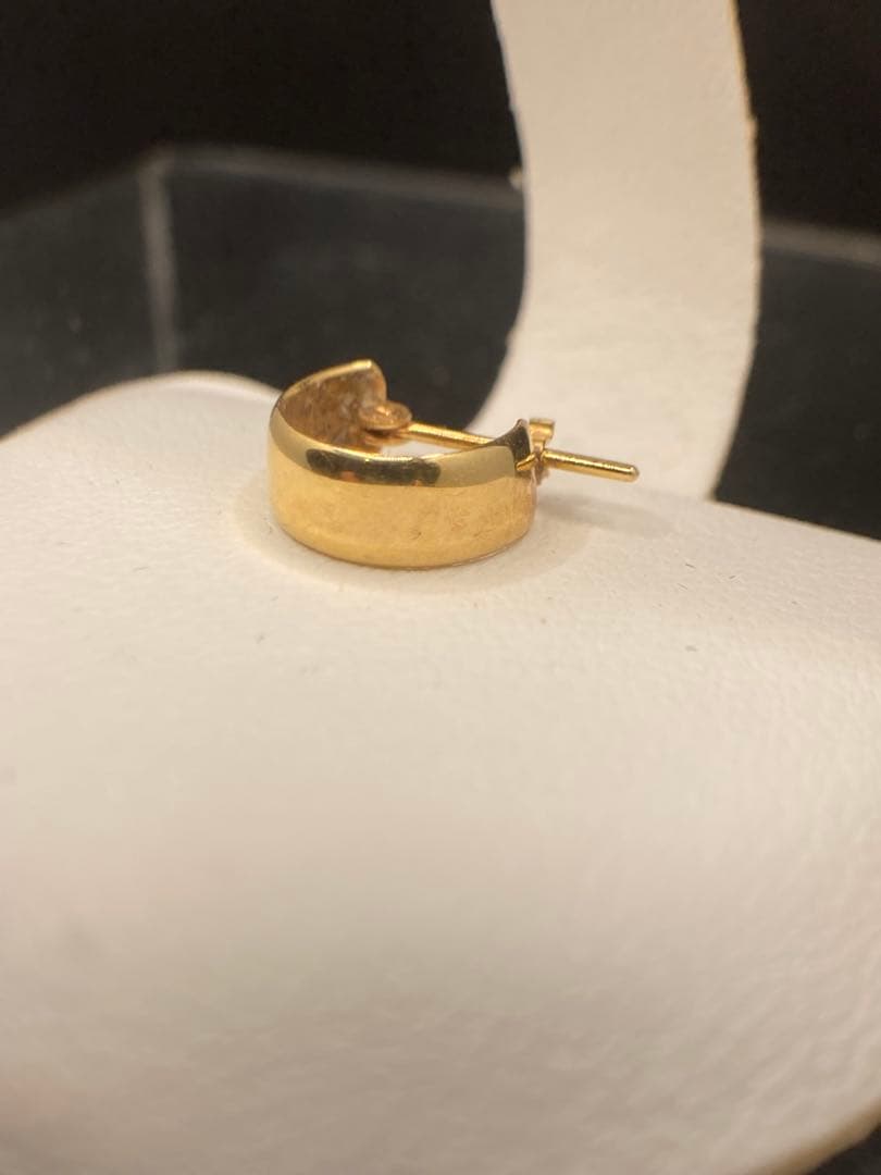 再値下げ　k18 フープピアス 片耳用