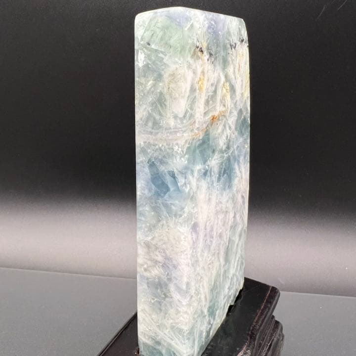 ✨自然の芸術✨幻想的な模様✨虹入り エンジェルフェザー フローライト原石 天然石