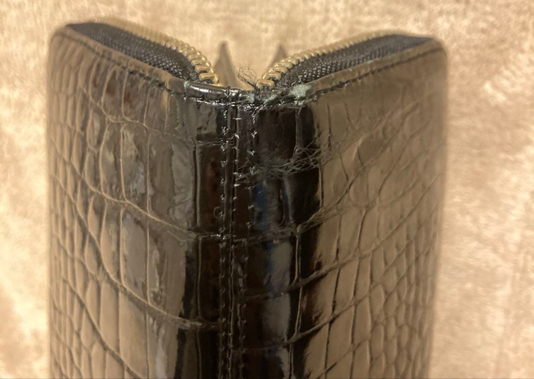 JRA認定品 クロコダイル 長財布 ブラック