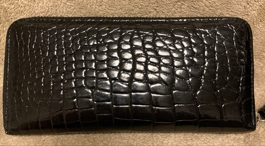 JRA認定品 クロコダイル 長財布 ブラック