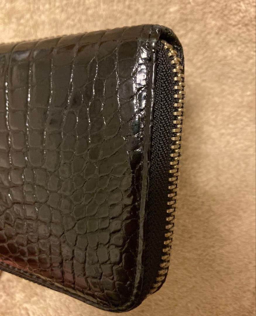JRA認定品 クロコダイル 長財布 ブラック