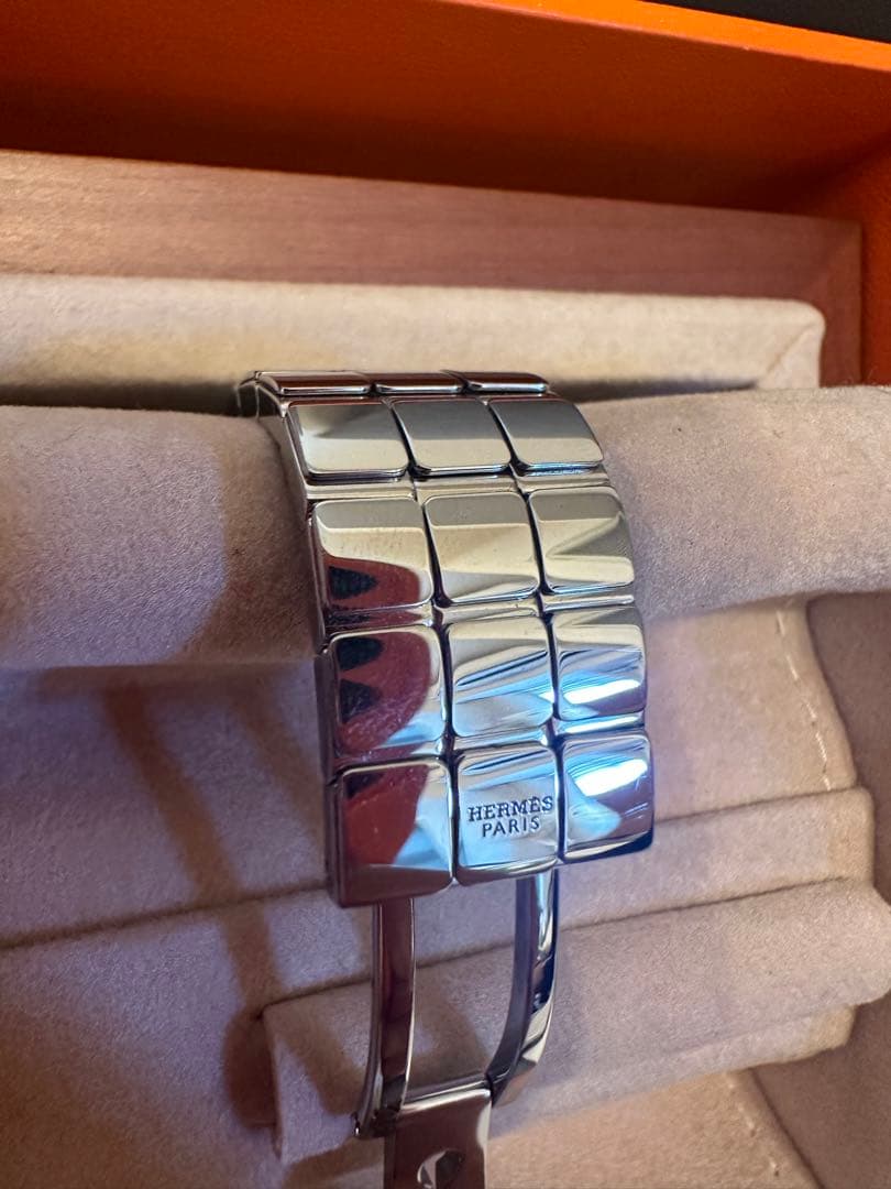 HERMESエルメスレディースウォッチHウォッチダイヤ付き新品未使用金属ベルト