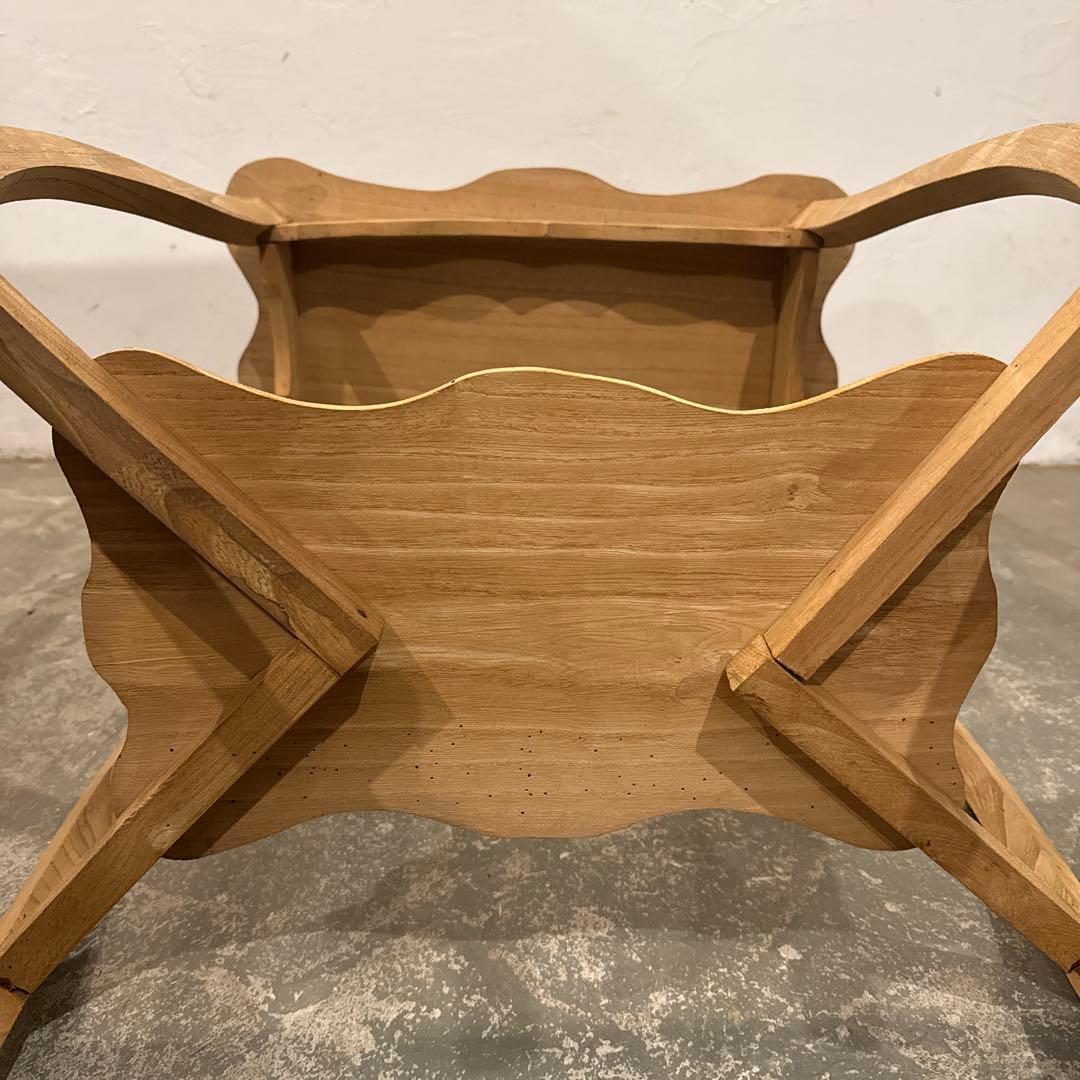 ヴィンテージ　木製サイドテーブル　剥離