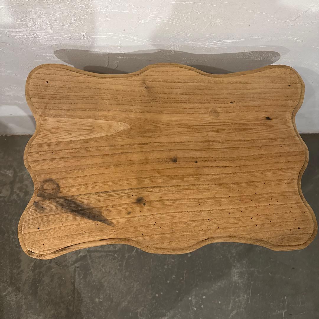 ヴィンテージ　木製サイドテーブル　剥離