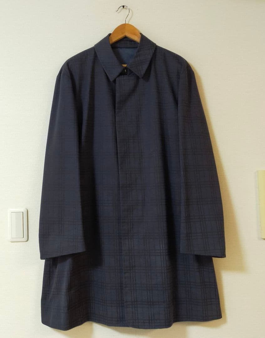 美品　英国製　BURBERRY 　チェック柄　ロングステンカラーコート