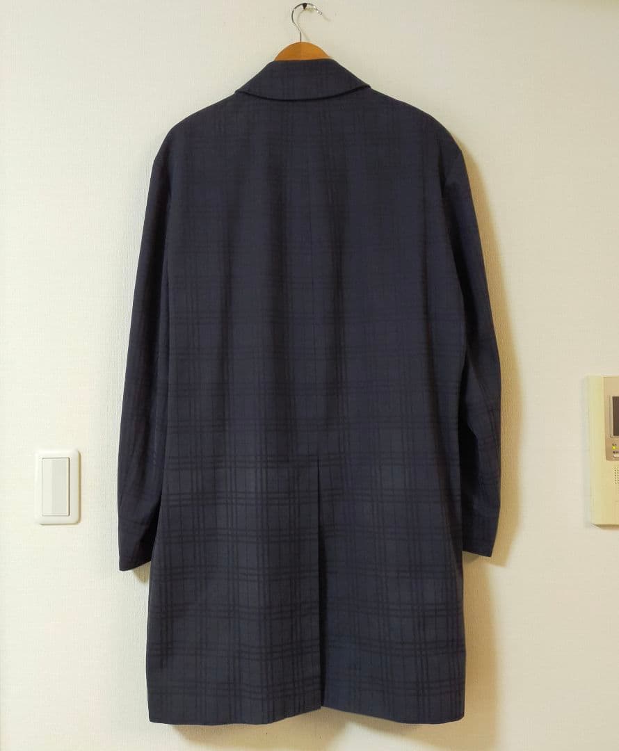 美品　英国製　BURBERRY 　チェック柄　ロングステンカラーコート