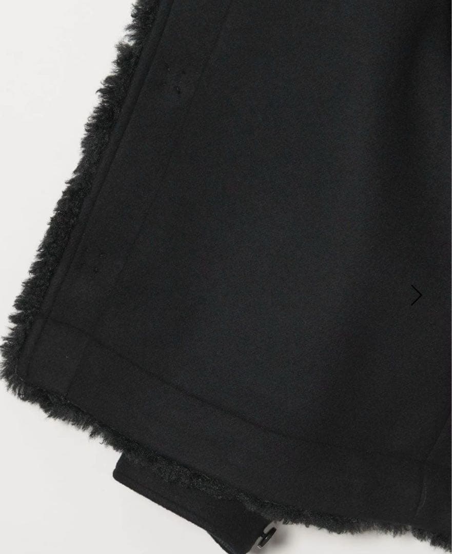 【HYKE】DOUBLE FACE DUFFEL JACKET ブラック　1