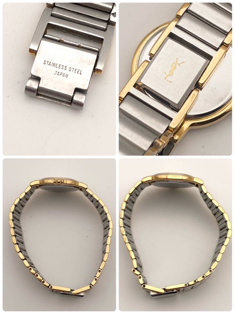 【稼働品】イヴ・サンローラン 2200 クォーツ 腕時計 コンビ