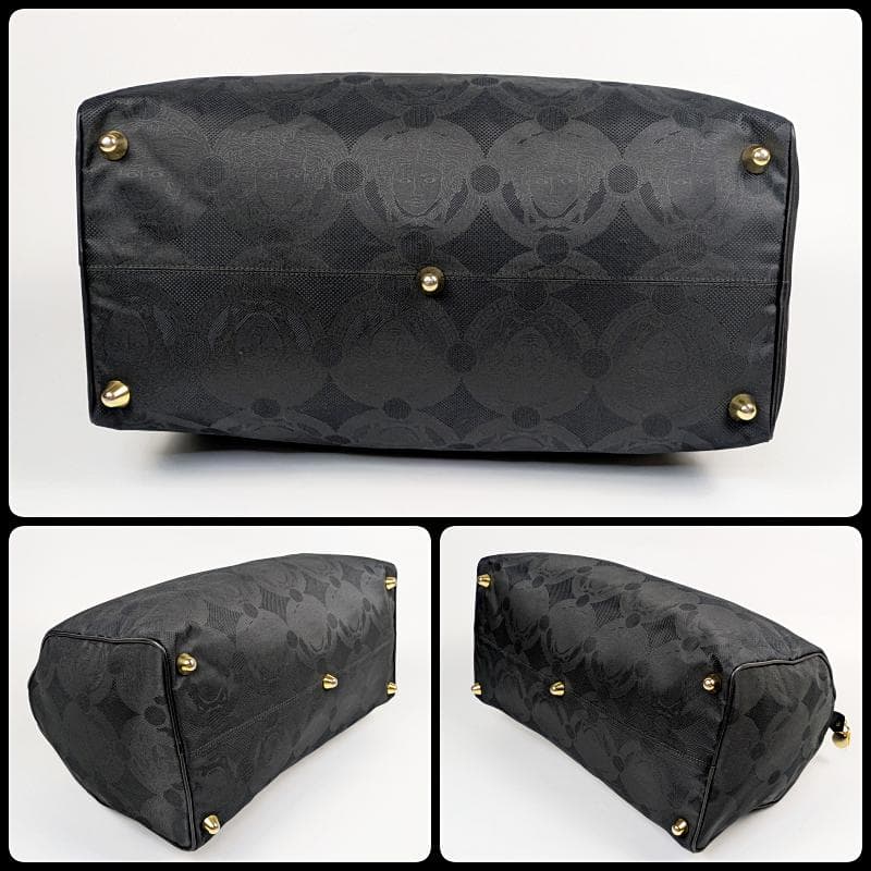 【美品】ジャンニヴェルサーチ ボストンバッグ ロゴ総柄 メデューサ ナイロン