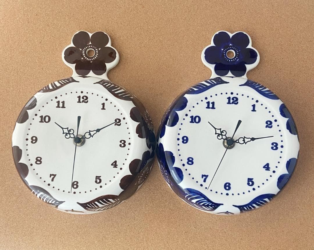 ◇電波時計取替済◇ ARABIA GOG 北欧ヴィンテージ ブラウン 壁掛け時計