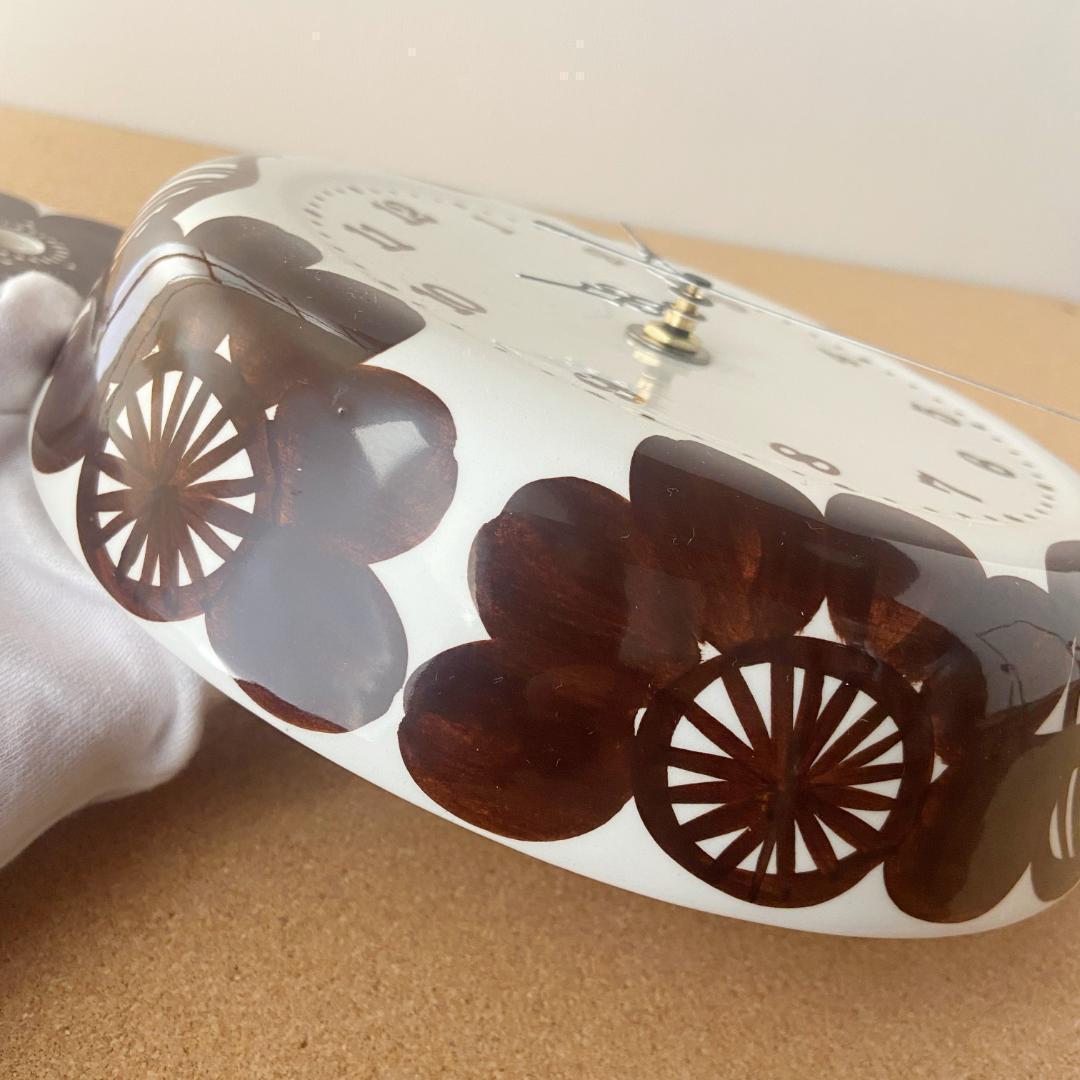 ◇電波時計取替済◇ ARABIA GOG 北欧ヴィンテージ ブラウン 壁掛け時計