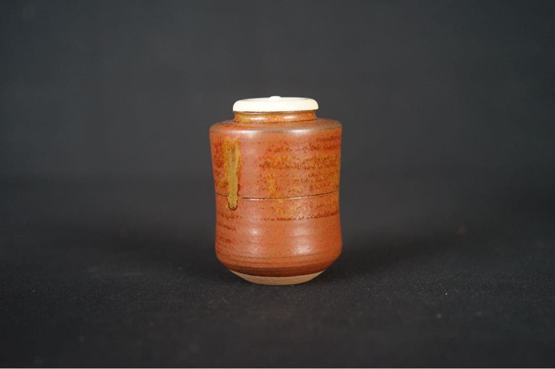 鬼丸碧山 作 高取茶入 共箱 仕覆付 茶道具 保証品