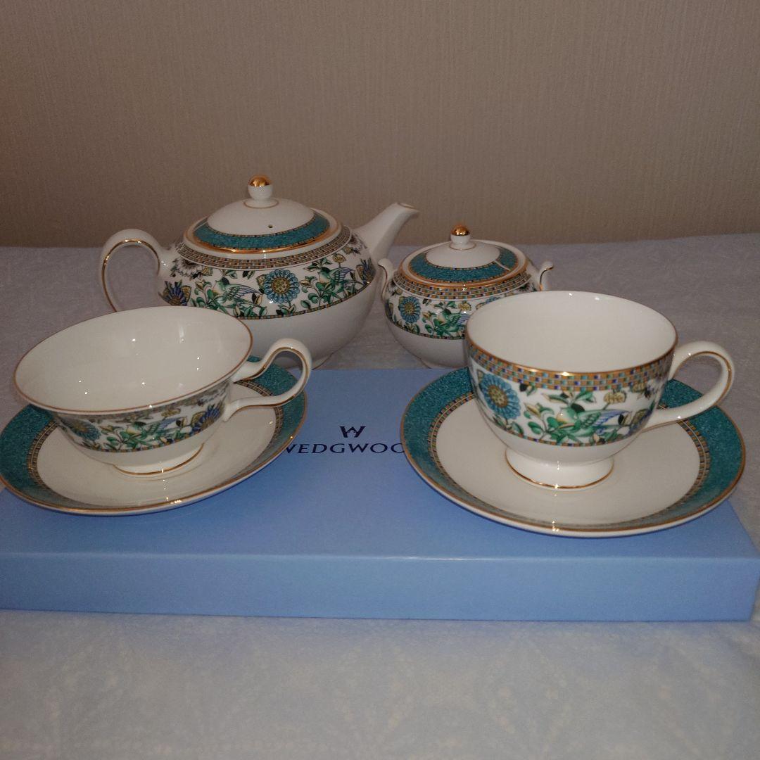 　バビロン　カップ＆ソーサー2客、ポット、シュガーポットセット