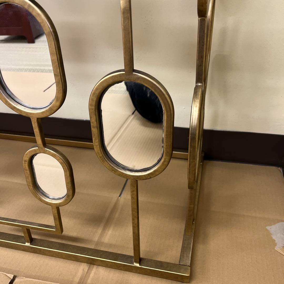 Ashley Majaciコンソールテーブルアンティーク加工ミラーA92