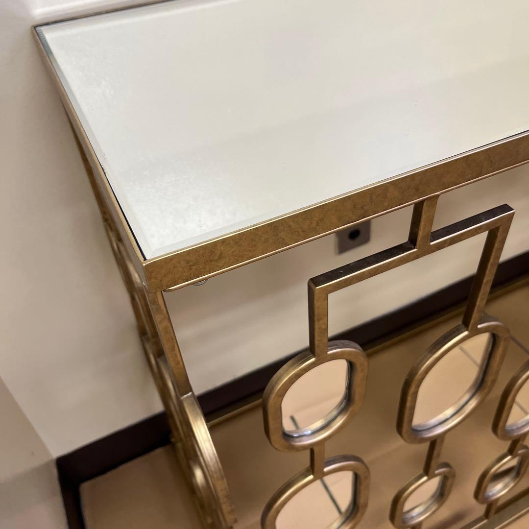 Ashley Majaciコンソールテーブルアンティーク加工ミラーA92