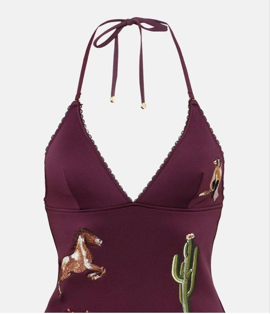 Stella mccartney アンブロイド 刺繍 スイムスーツ