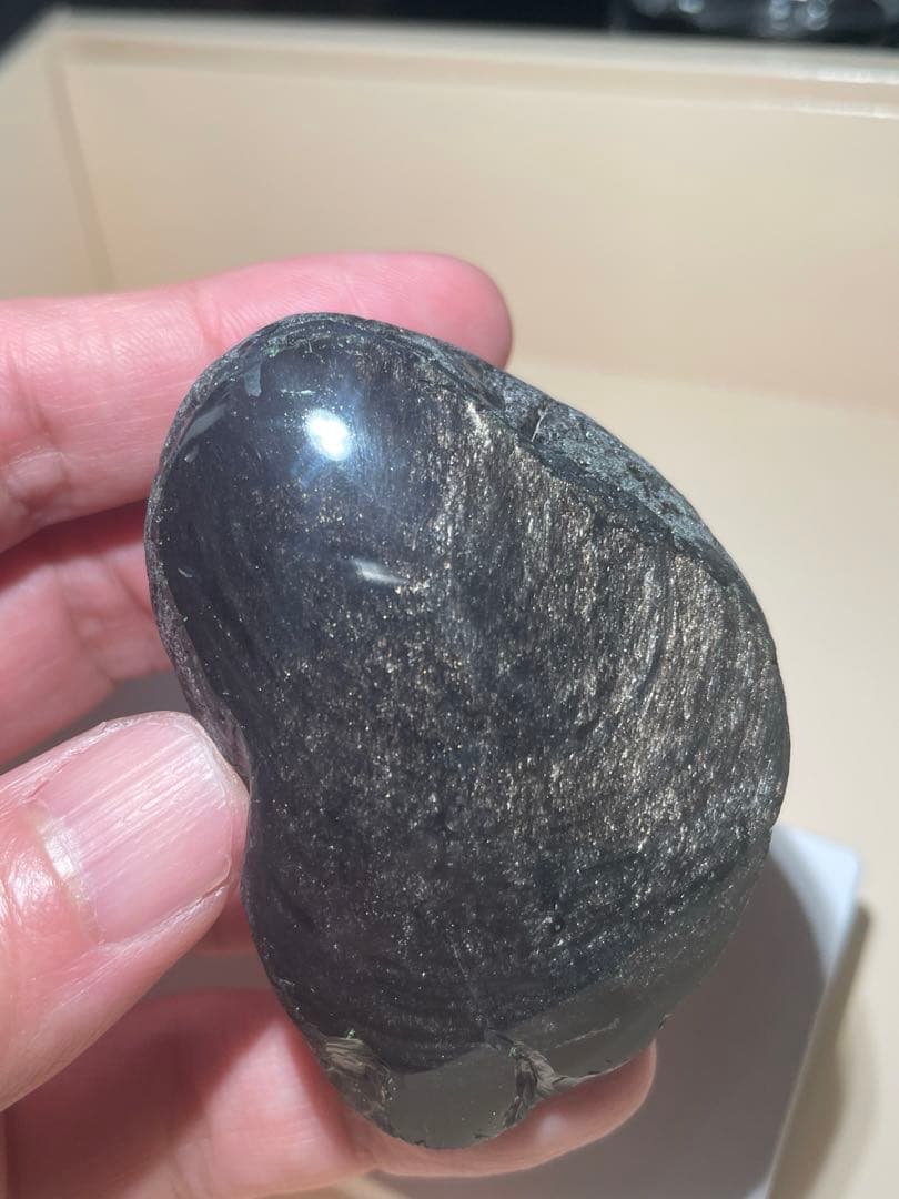 研磨品　十勝石玲瓏　ゴールドシラー　特級品　レインボーオブシディアン