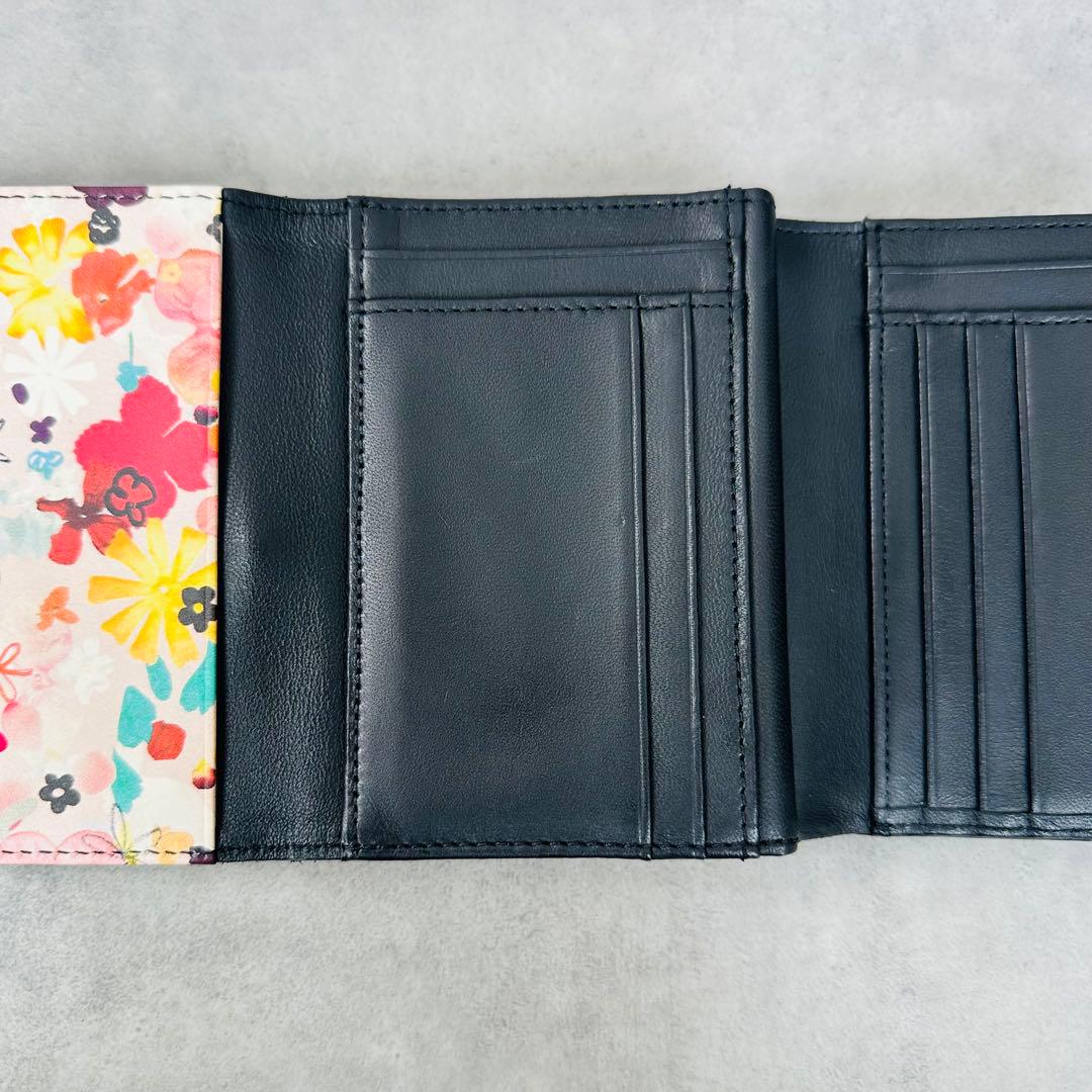 廃盤✨Paul Smith マーガレットプリントトリム がま口 三つ折り財布②