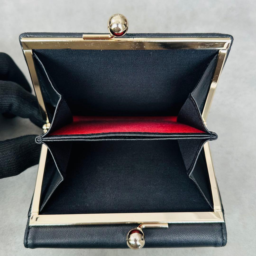 廃盤✨Paul Smith マーガレットプリントトリム がま口 三つ折り財布②