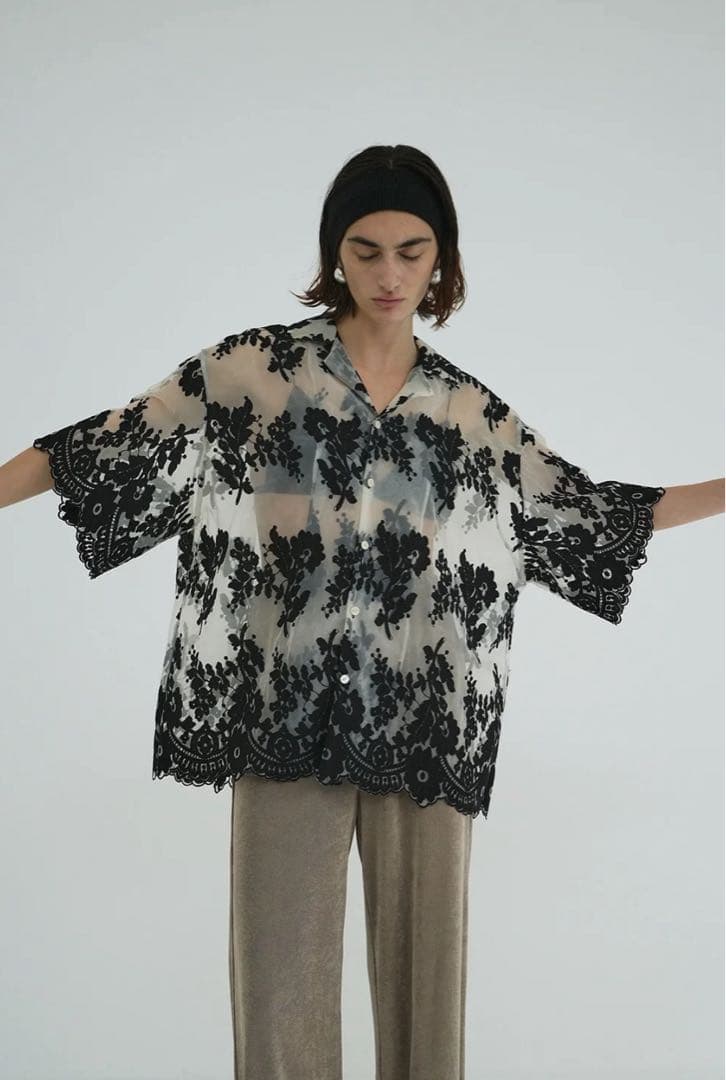 【専用】CLANE SHEER FLOWER LACE SHIRTS
