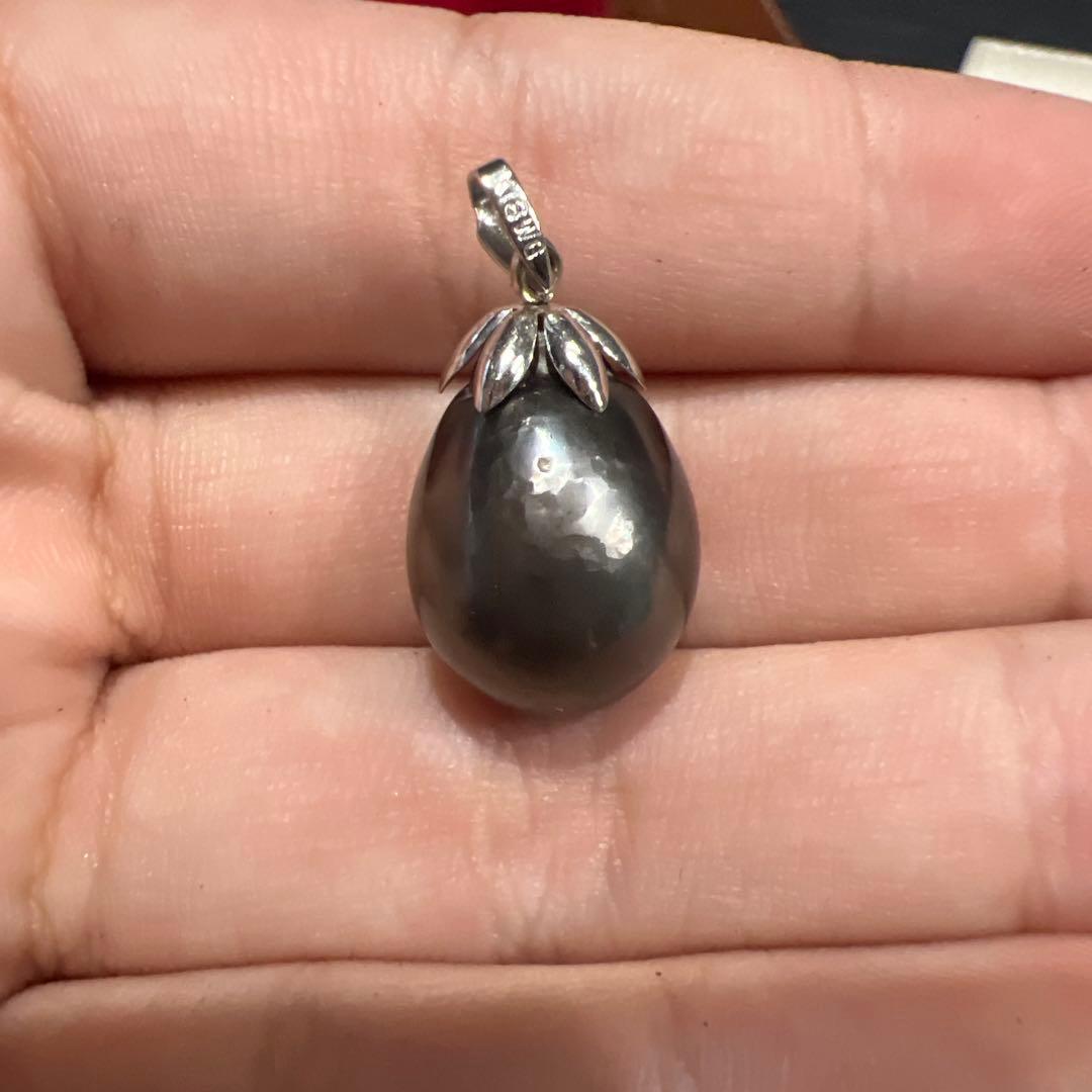 K18WG 大粒真珠ペンダント