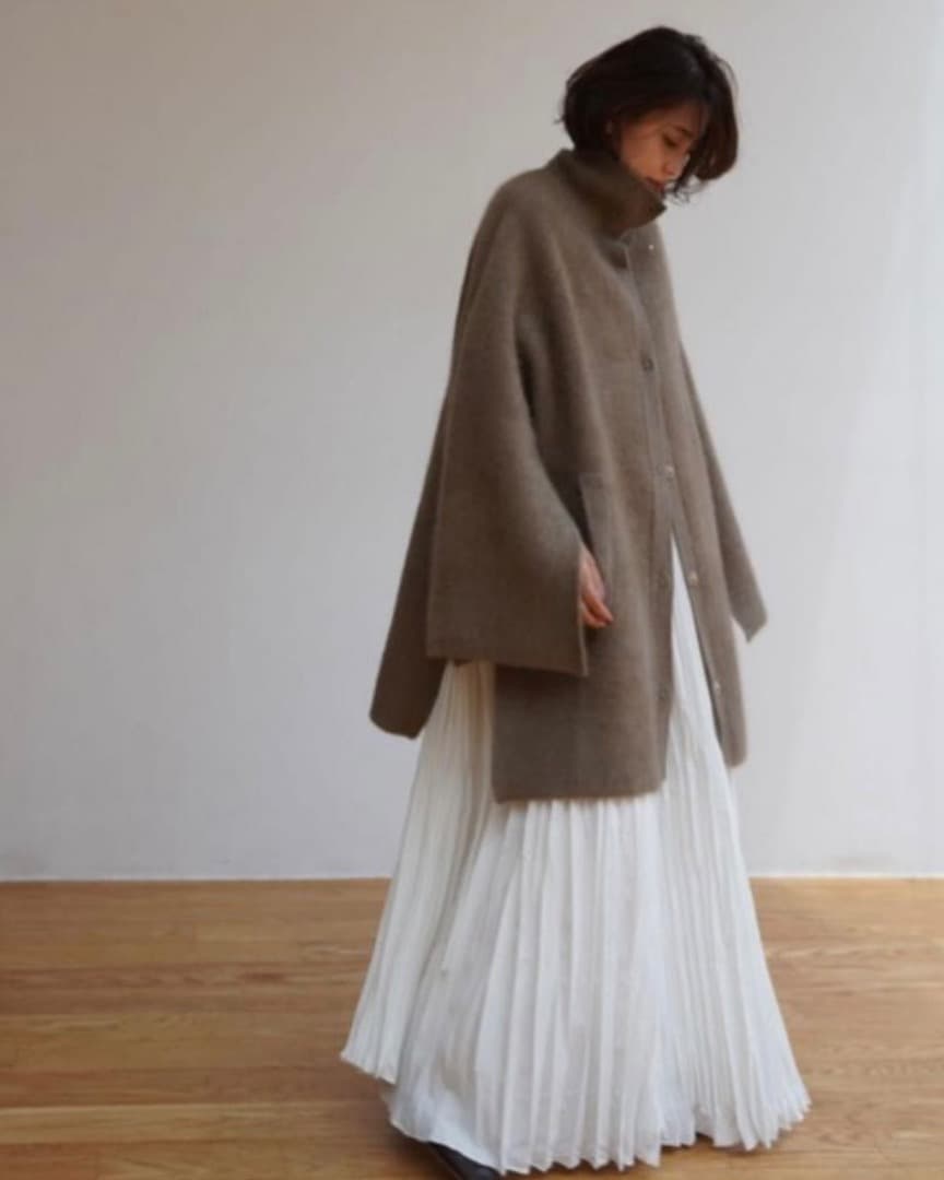 etretokyo エトレトウキョウ ラクーン ニット カーディガン コート 黒