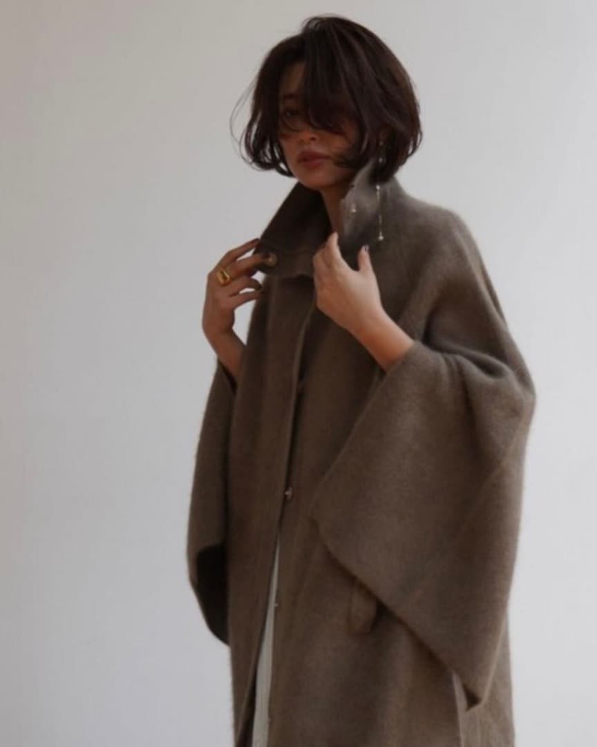 etretokyo エトレトウキョウ ラクーン ニット カーディガン コート 黒