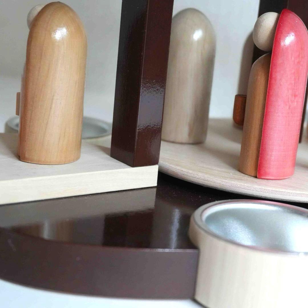 ドイツ ティーライトピラミッド（キリスト生誕）木製工芸品 エルツ山地 ザイフェン