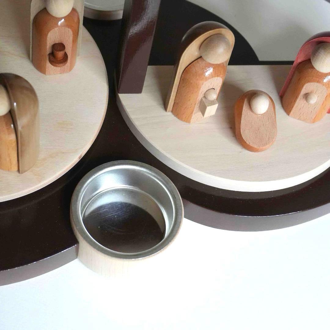 ドイツ ティーライトピラミッド（キリスト生誕）木製工芸品 エルツ山地 ザイフェン