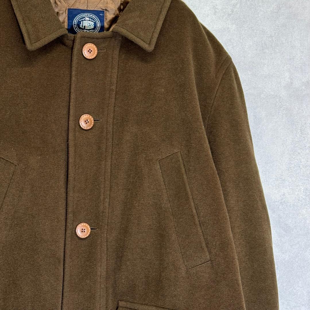 J.PRESS ジェイプレス 2ポケット ウールコート 茶 DM955