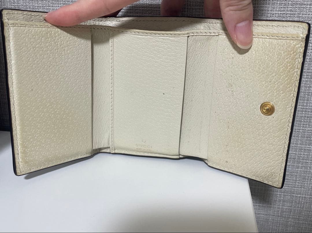 GUCCI オフィディア GG 折り財布 アイボリー