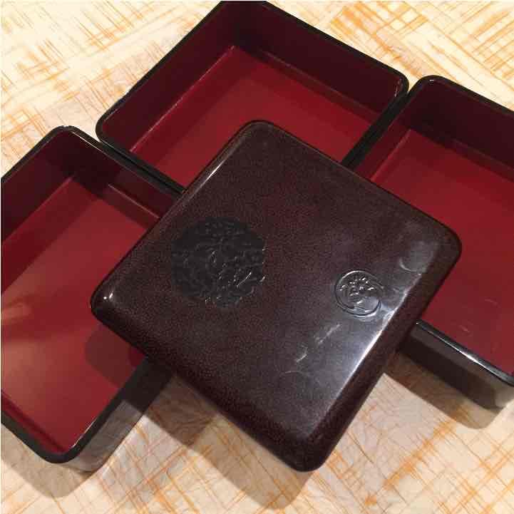 ☆貴重☆津軽ななこ塗り三段重箱
