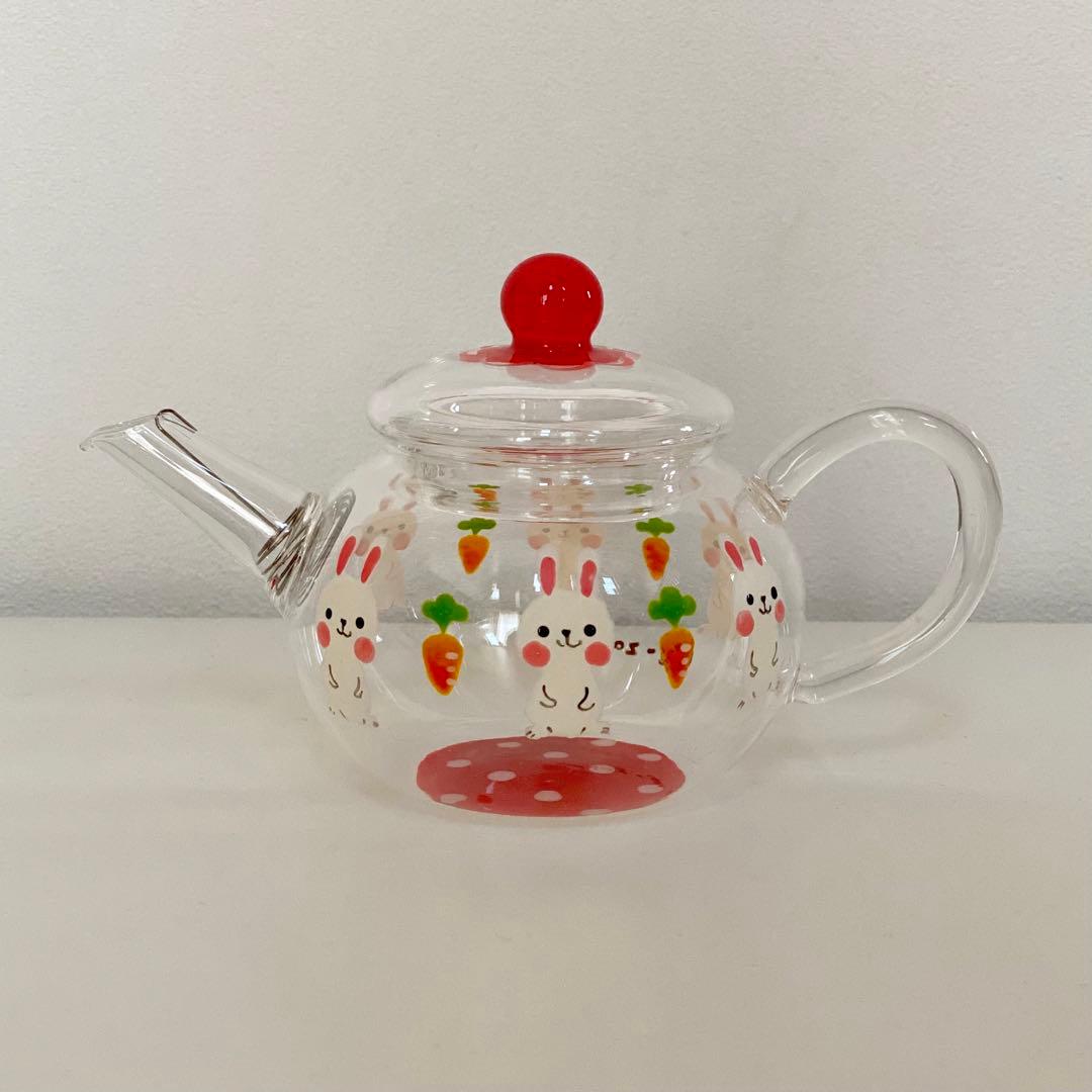 木絵雑貨 器絵雑貨 アジアン急須 ウサギ 作家 器 うさぎ ポット