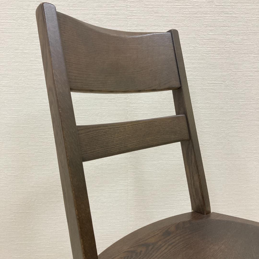 【浜本工芸】オーク材　ダイニングチェア　椅子　2脚セット　天然木　A
