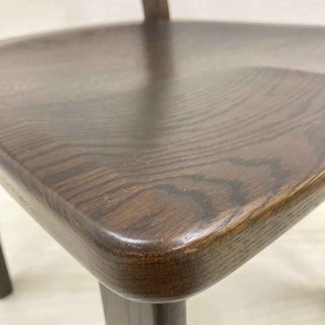 【浜本工芸】オーク材　ダイニングチェア　椅子　2脚セット　天然木　A