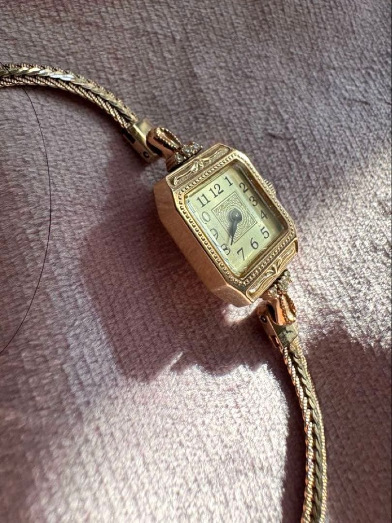 【美品貴重】アガット agete スクエアフェイス ジュエリーウォッチ