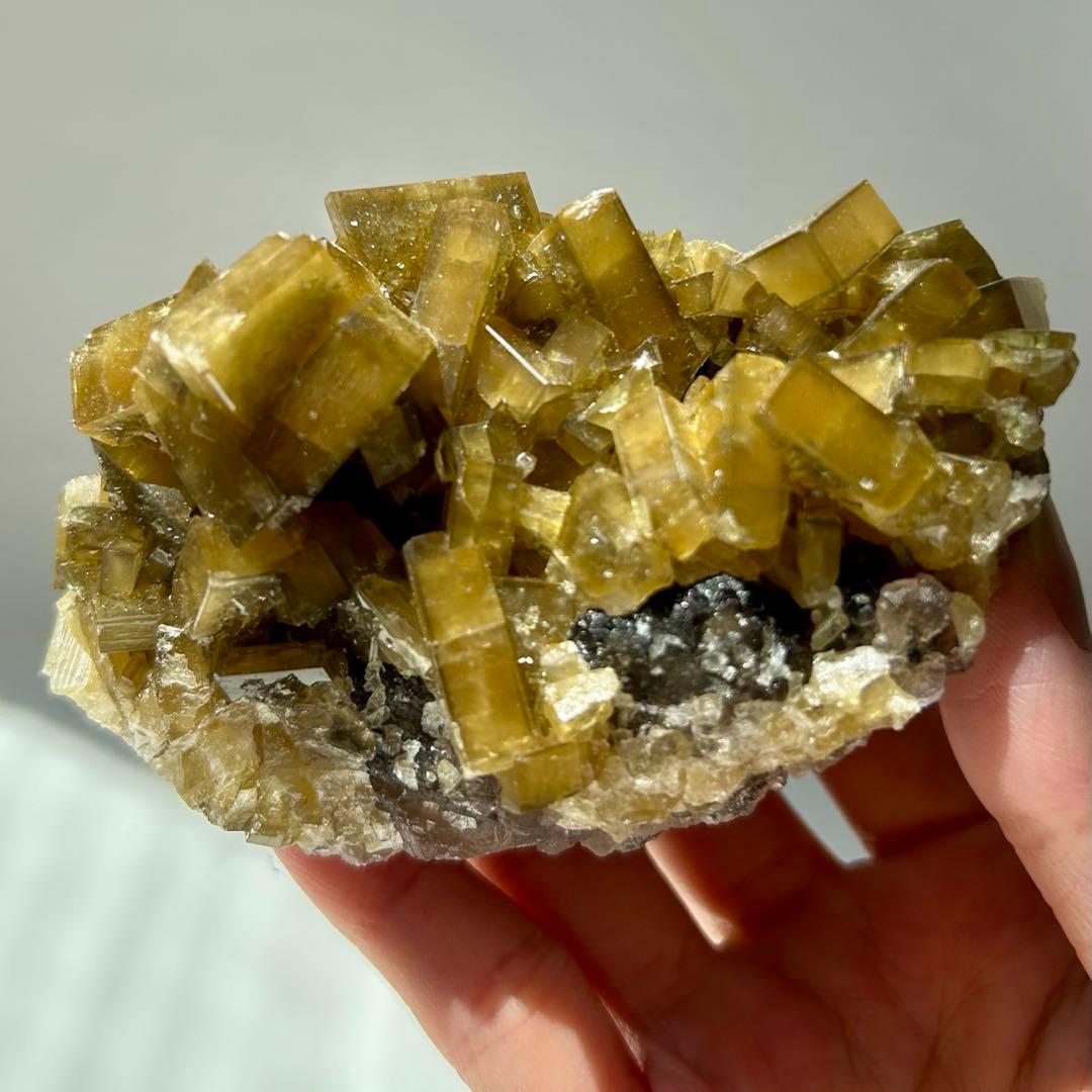 バライト（重晶石）　フローライト共生原石　中国江西省産