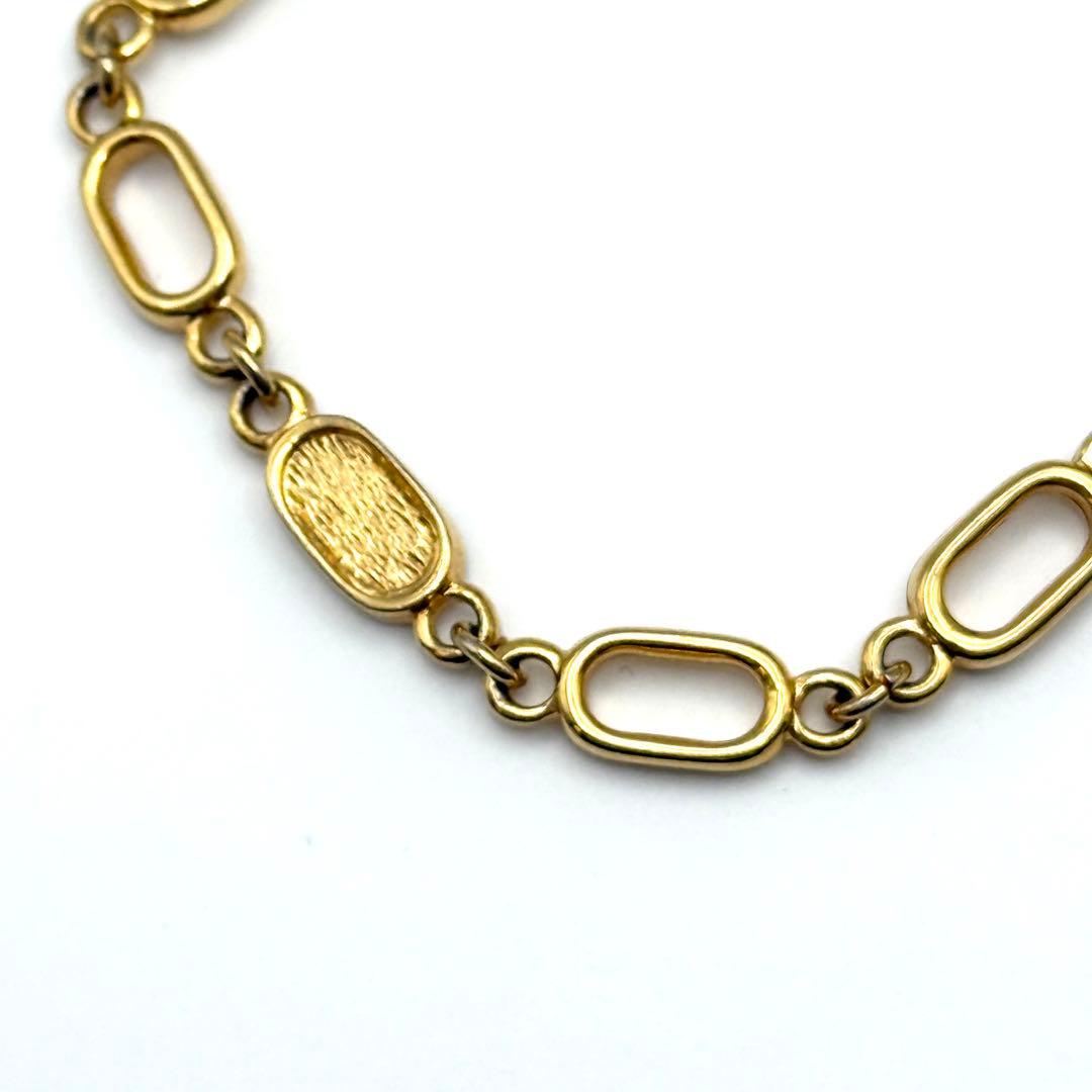 美品✨Dior クリスチャンディオール ゴールド ロゴチャーム ブレスレット