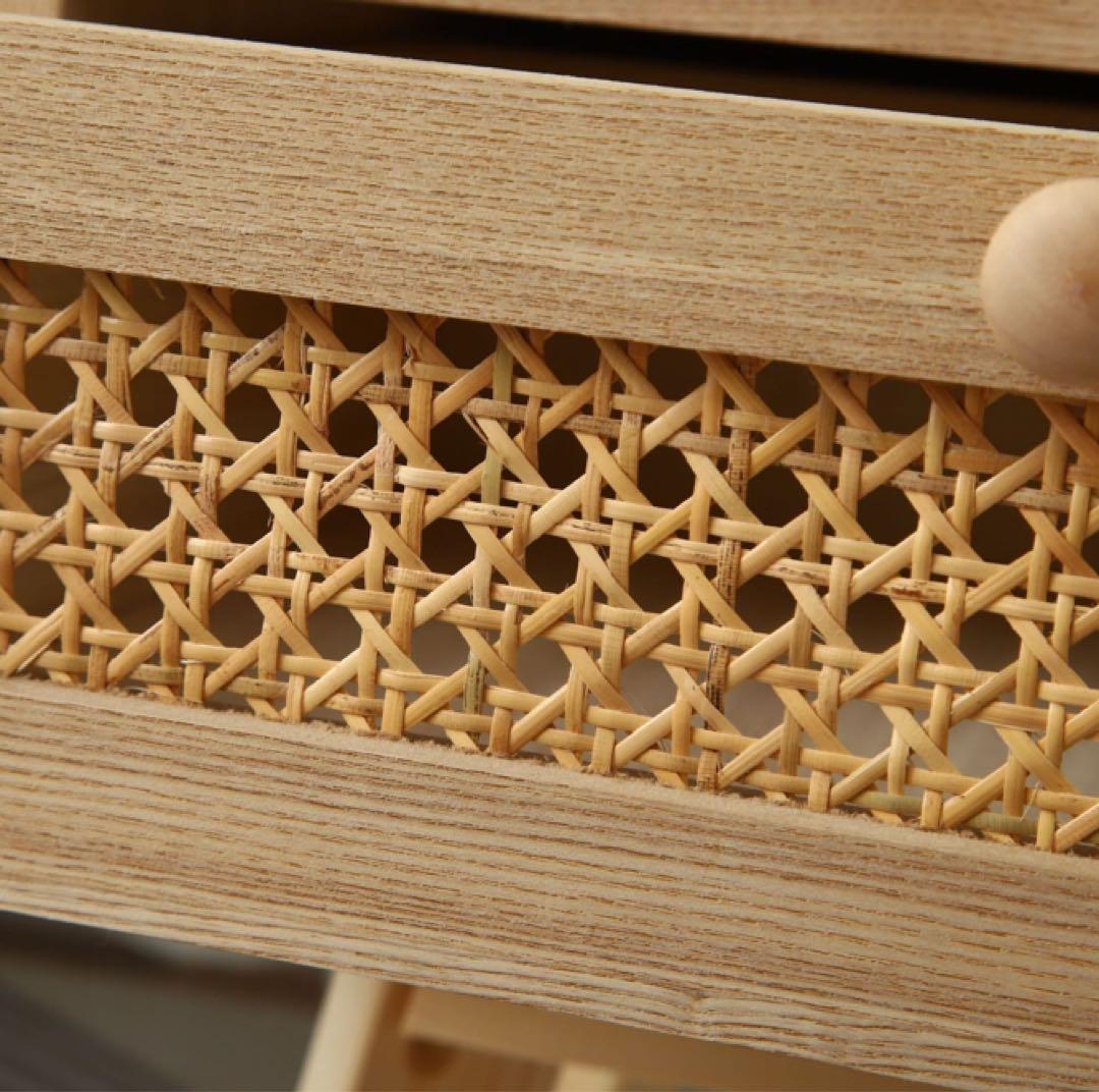 【サイドテーブル】ナチュラルウッド⁂引き出し付き