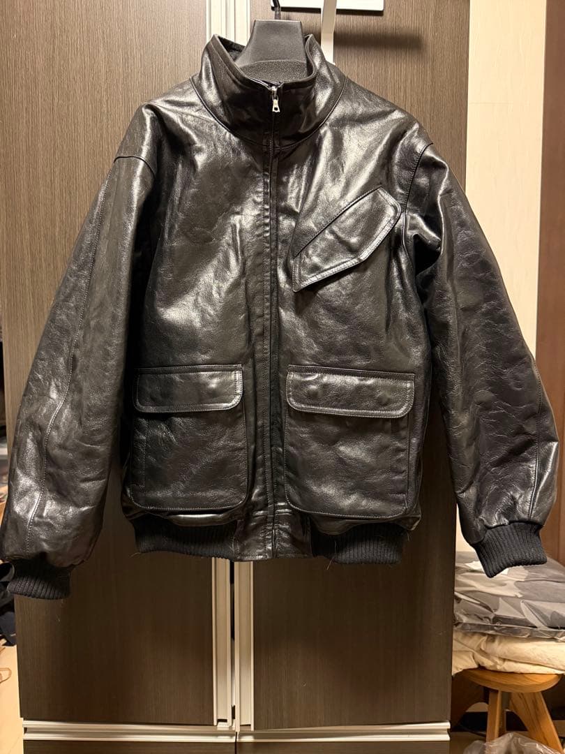 ジャケット・アウター AURALEE 25AW LAMB LEATHER ZIP BLOUSON 5