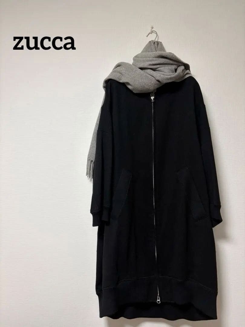zucca ズッカ　ダブルジップコート　黒　ブラック