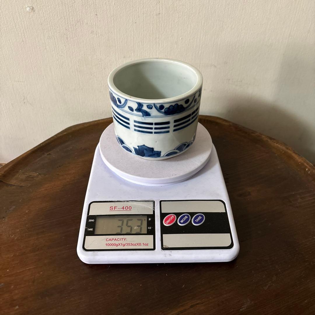 古伊万里染付　火入　江戸時代.明治　骨董品　アンティーク　古道具　白磁　李朝