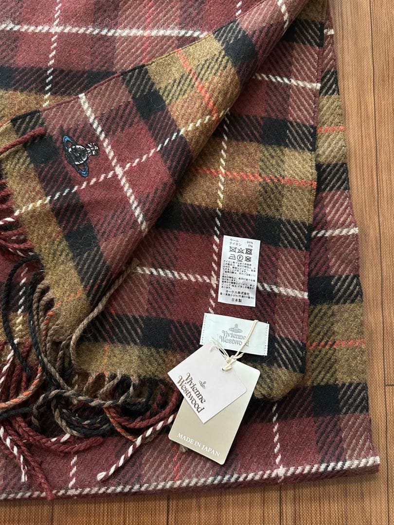 ヴィヴィアンウエストウッド 新品未使用 カシミヤマフラー 日本製 こちらのみ