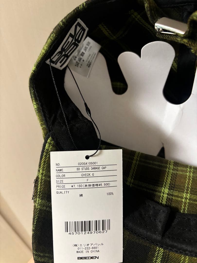 BEEDEN キャップ　チェック
