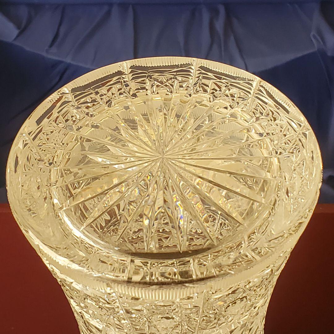 Bohemia glass ボヘミアグラス 花瓶 フラワーベース クリスタル