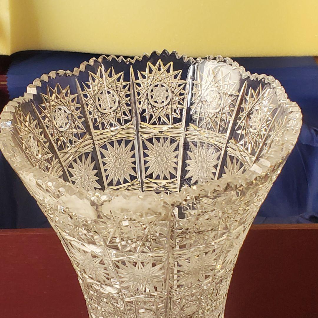 Bohemia glass ボヘミアグラス 花瓶 フラワーベース クリスタル