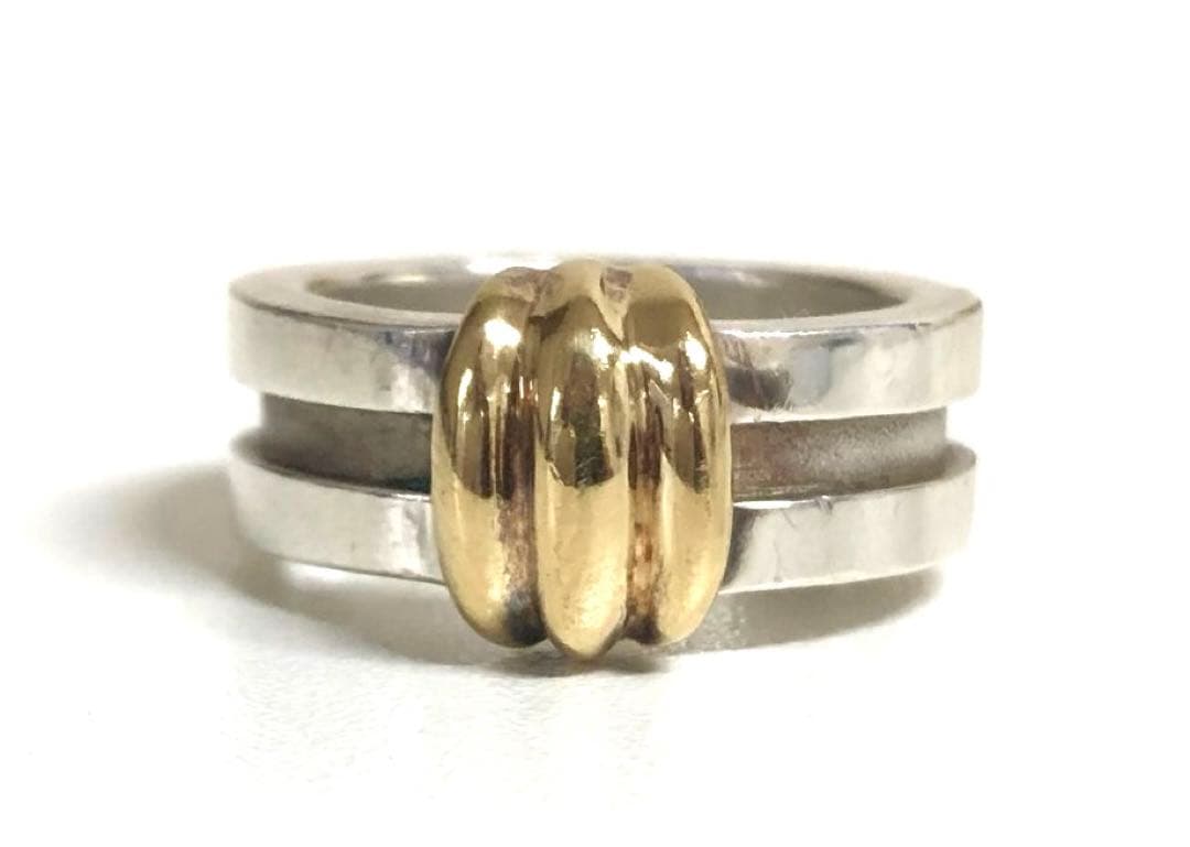 TIFFANY&CO.ティファニー グルーブドウィズ 925/750刻印 リング